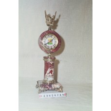 ​Часы колонна с орлом из яшмы (на заказ)